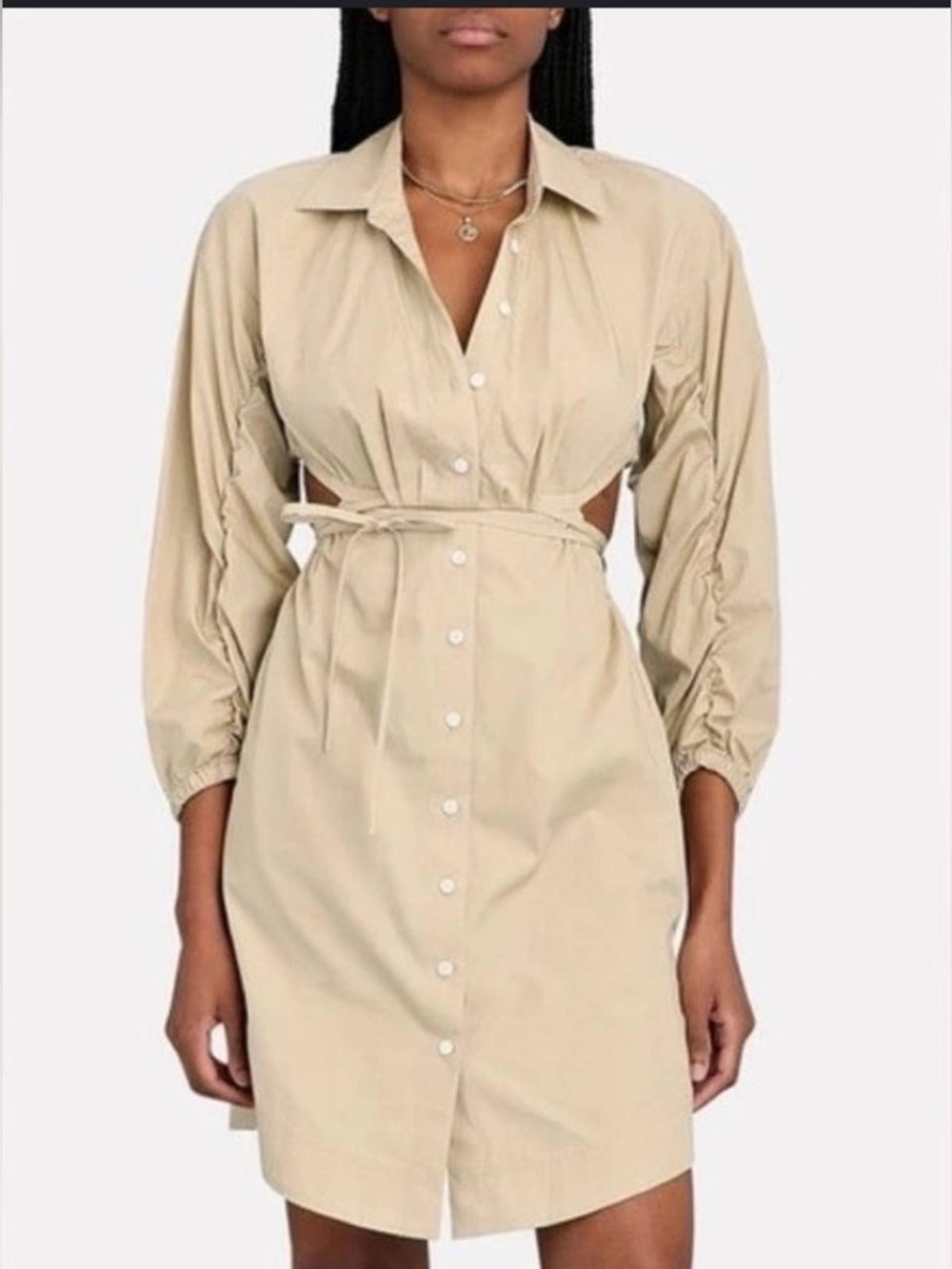 Derek Lam 10 Crosby Jayce Cut Out Shirt Dress